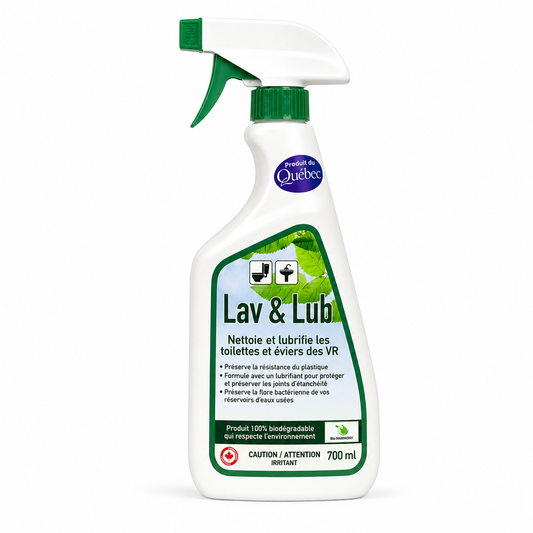 Lave & Lub | Nettoyant et lubrifiant pour toilettes de VR