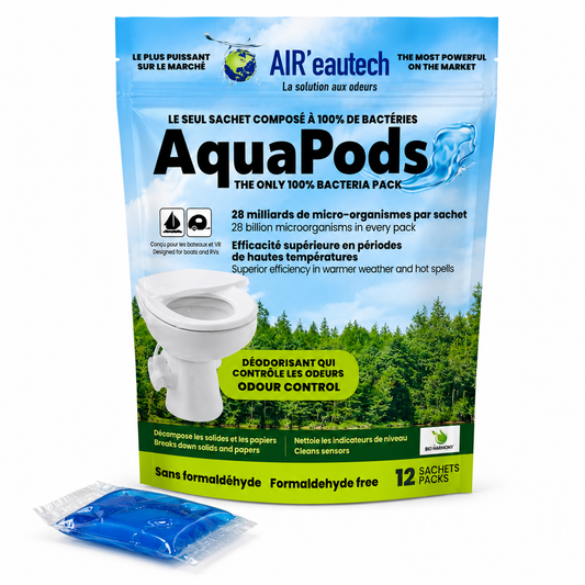 AquaPods | Sachets biologiques pour réservoirs de VR