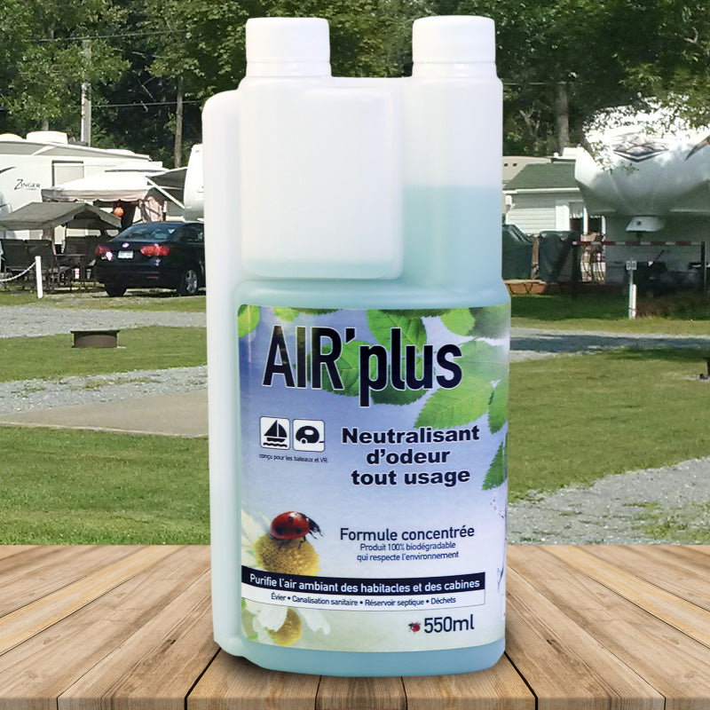 AIR’Plus – Neutralisant d’odeurs tout usage (VR, bateau, habitation)